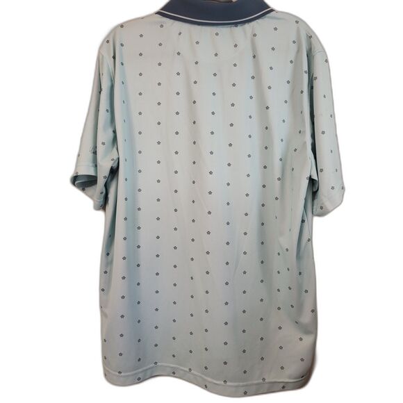 Walter Hagan Men Short Sleeve Golf Polo Size XL Blue 11 Majors Turtle Print - Picture 2 of 8